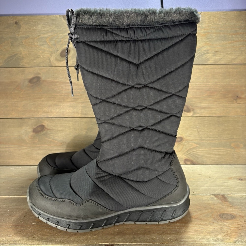 ll bean snowfield womens size 11 shoes black waterproof tall snow boots